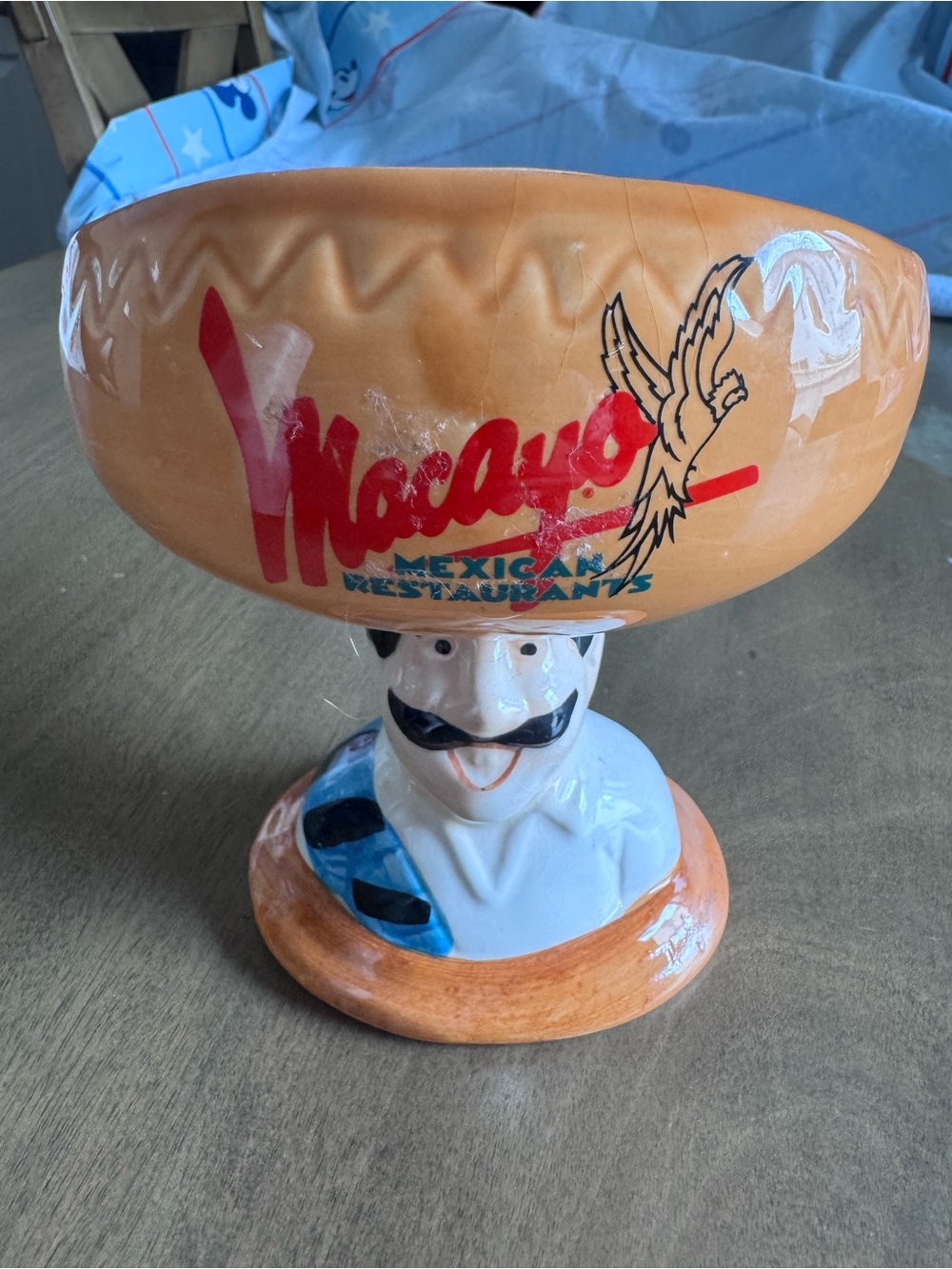 Margarita Glass Macayo Mexican Restaurants vintage 90s Ceramic Margarita